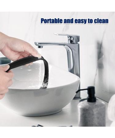 Hair Cutting Tool | Curved Silicone Haircut Band & Neckline Shaving Template | DIY Home Haircuts & Buzz Guide (Black - Buy Online on SooperMarket.com