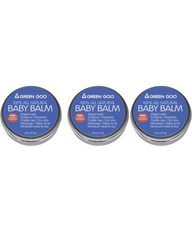 Green Goo Baby Balm Large Tin - 3 Piece Set 0.6 lb | Organic & Natural Baby Care | International Shipping Available - Buy Online on SooperMarket.com