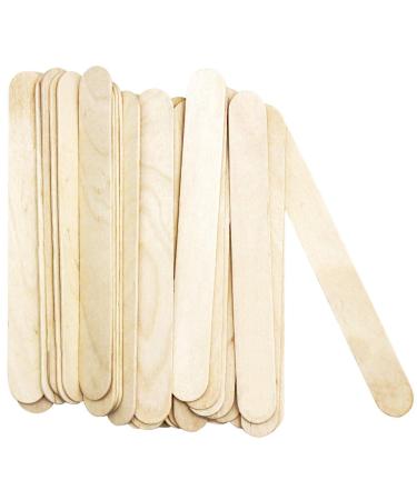 Amkoskr Natural Jumbo Craft Sticks 8 Length Wood Finish Tongue Depressors Birch Wood Stick Ice Cream Sticks 200 Pcs 200mm 8 inch-200pcs White