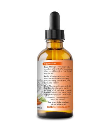 Bella Terra Oils Carrot Seed Oil 4oz - 100% Pure, Cold-Pressed, Organic | Rich in Vitamin C & Beta-Carotene | Natural Moisturizer for Hair, Face & Body - Buy Online on SooperMarket.com