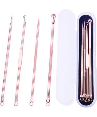 4PCS/SET Blackhead Removal Tool Pimple Cleansing Tool Kit Stainless Steel Acne Pimple Extractor Acne Remover Tool With Box(Rose Gold) pimple extractor - Buy Online on SooperMarket.com