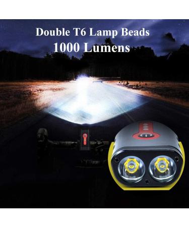 BurningSun Bike Light Set - 1000 Lumens, 5 Modes, 360 Rotatable, USB Rechargeable, IP65 Waterproof - Front and Back Cycling Lights - Buy Online on SooperMarket.com