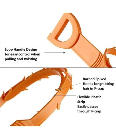 FMH Drainpipe Hair Clog Remover - 20.4 Flexible Plastic Tool with Barbed Spikes | Recyclable Drain Clearing Solution by Furnish My Homestead - Buy Online on SooperMarket.com
