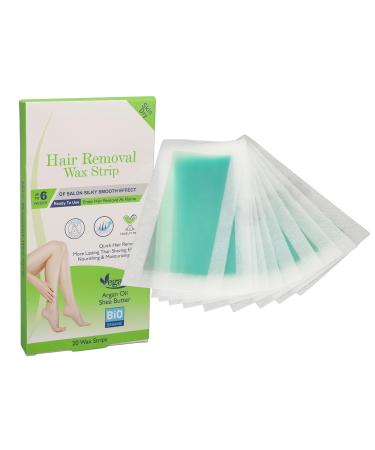 Wax strips for hair removal 20 pieces of wax for dry skin gentle safe deep -cleaning wax strip paper for women at home