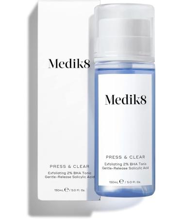 Medik8 Press & Clear - Exfoliating 2% BHA Clarifying Toner - Salicylic & Tranexamic Acid - Reduces Blemishes Blackheads & Oiliness - 150ml - Buy Online on SooperMarket.com