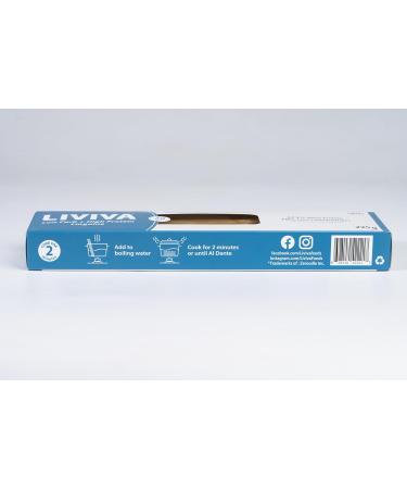 LIVIVA Low Carb High Protein KETO Linguine Pasta - 27g of Protein 8g Net Carbs Diabetic-Friendly - Made with Pea Protein Mulberry Leaf and Konjac (Pack of 2) Pack of 2 - Linguine 225g (Pack of 2) - Buy Online on SooperMarket.com