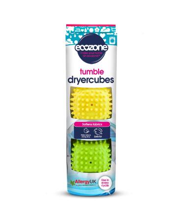 Ecozone E250 dryer cubes tumble dryer balls made of new soft material with variable knob design.Contains 2 pieces of 2-pack