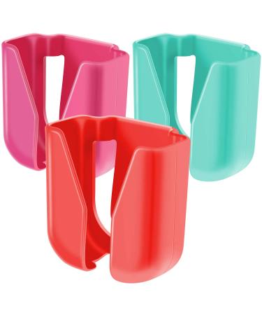 3 Pieces Stethoscope Holder Clip Waist Belt Stethoscope Holder Clip Plastic Nursing Stethoscope Holder Clip for Nurses Physicians (Cyan Purple Red)