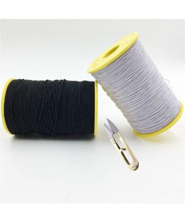 2PCS 0.5mm Elastic Thread Sewing Cord Set - 547 Yards - Black and White - Buy Online on SooperMarket.com