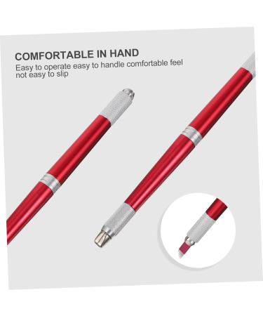 Angoily Microblading Manual Alloy Supply Eyebrow Pen Aluminium Make Embroidered 14.2x0.9cm Red - Buy Online on SooperMarket.com