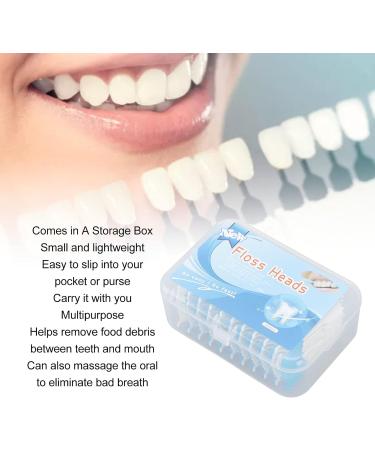 200 Soft Interdental Brushes with Floss & Case | Portable Oral Care Tool | Blue Silicone Head - Perfect for Fresh Breath & Dental Hygiene - Buy Online on SooperMarket.com