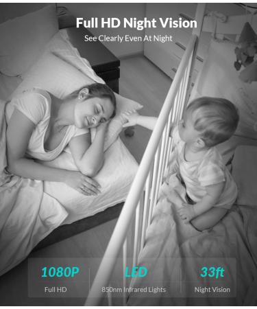 NETVUE 1080P FHD WiFi Pet Camera | Indoor Security Camera with 2-Way Audio, Night Vision, AI Human Detection | Cloud Storage/TF Card | Black - Buy Online on SooperMarket.com