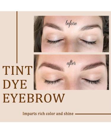 Reddhoon Eyebrow Tint Dye Kit Long Lasting Brow Dye Cream for Eyebrow Tinting Semi Permanent Eyebrow Dye Kit with Brush Makeup Tools for Professional and Beginner 02# Maroon - Buy Online on SooperMarket.com