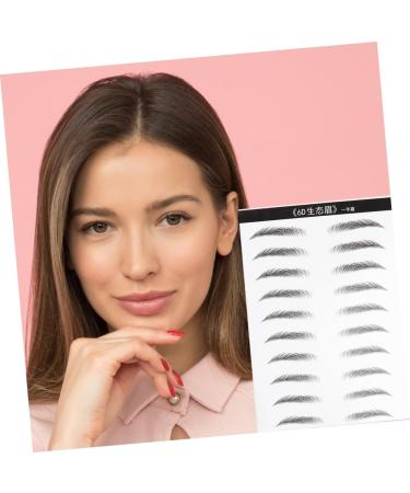 PLAFOPE 4 Sheets Pairs Hair-like Simulation Artificial Eyebrow Patch Simulation Eyebrow Black - Buy Online on SooperMarket.com