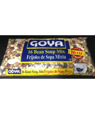 Goya 16 Bean Soup Mix 16 Oz. Pack Of 3.