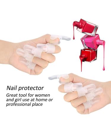 Nail Polish Protector Finger Nail Tips - 10Pcs/set Manicure Varnish Cover Shield - Buy Online on SooperMarket.com