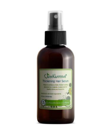 Thickening Hair Serum | Best Hair Serum For Thicker Hair | Healthier Hair | For Men And Women | Natural Ingredients | Just Nutritive | 4 fl oz