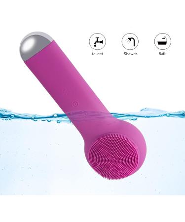 Rechargeable Facial Cleansing Brush for Men & Women - Electric Face Scrubber Cleanser for Deep Exfoliation and Cleansing (Purple) - Buy Online on SooperMarket.com
