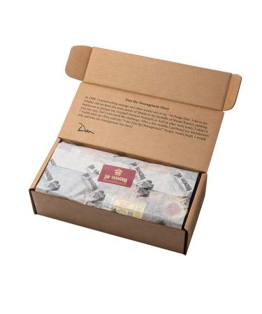 Dan the Sausageman's Gourmet Silver Star Gift Basket with Seabear Salmon, Smoked Summer Sausages, Mustard & Crackers - Perfect Charcuterie Host Party Gift - Buy Online on SooperMarket.com