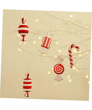 Zerodeko 1pc Christmas Candy Decoration christmas tree Cosmetics candy decorate Xmas Adornment outdoor christmas decorations decor Ornament pendant pvc set red Christmas household Red 15X6X6CM - Buy Online on SooperMarket.com