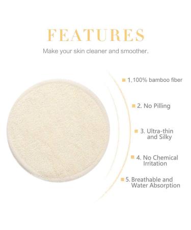 Eco-Friendly Reusable Makeup Remover Pads - Soft White | International Shipping Available - Buy Online on SooperMarket.com