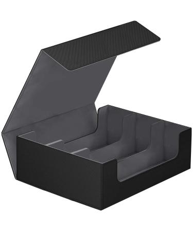 1800+ Card Deck Case for Trading Cards Leather Magnetic Closure Commander Card Storage Box Magic Card Protectors Fit for YuGiOh MTG and Sport Cards 1800 Card Deck Case