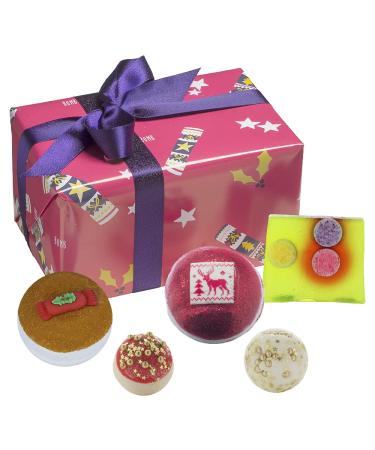 Bomb Cosmetics Crackerlackin' Handmade Wrapped Bath and Body Gift Pack Includes 5 Pieces 500g
