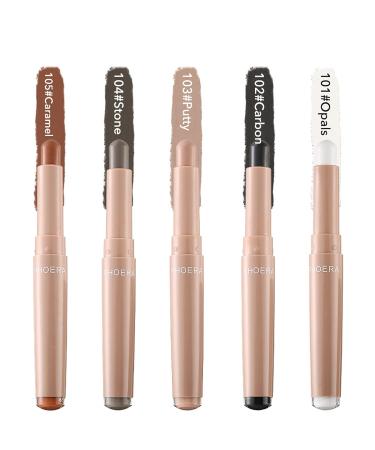 Moakxer Matte Eyeshadow Stick | Waterproof Highly Pigmented Creamy Crayon - Opals & Putty (101 + 103) - Buy Online on SooperMarket.com