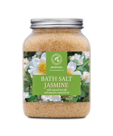 Bath Sea Salt Jasmine 46 Oz (1300g) - Bath Salts with Jasmine Essential Oil for Bath Soak - Relaxing Bath - Beauty - Body Care - Relaxation - Good Sleep - Aromatherapy Bath Salts - Flower Bath Salt