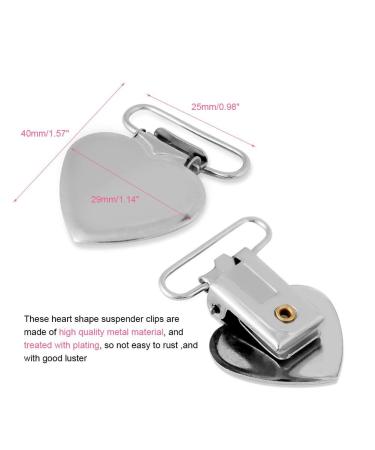 10pcs Heart Shape Pacifier Suspender Clips | Pacifier Holder & Bib Clips for Craft Projects | International Shipping - Buy Online on SooperMarket.com
