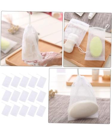 BELLIFFY 100 Pcs Soap Foam Net Foaming Nets Bar Soap Saver Pouch Foam Exfoliating White or - Buy Online on SooperMarket.com