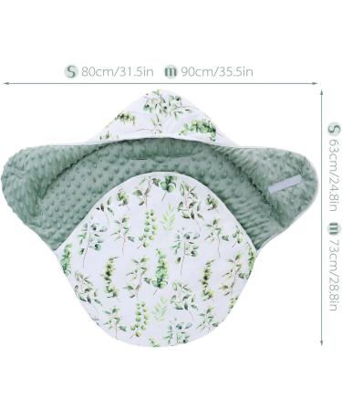 Baby Blanket Swaddle Wrap Winter for Boys Girls | Soft Thick Infant Sleeping Wrap | Warm Unisex Receiving Blankets 6-12 Months (Green Leaves) - Buy Online on SooperMarket.com