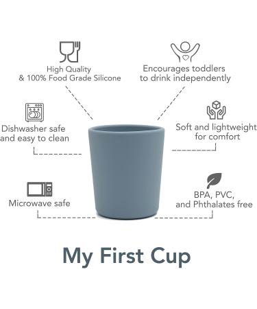 Soft Blush 6 Oz My First Cup | 100% Food-Grade Silicone | Easy Grip Handles | Non-Slip & Soft | Dishwasher Friendly - Buy Online on SooperMarket.com