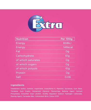 60 Pieces Wrigley's Extra Bubblemint Chewing Gum Sugar Free Helps keep Teeth Clean And Mouth Fresh - Buy Online on SooperMarket.com