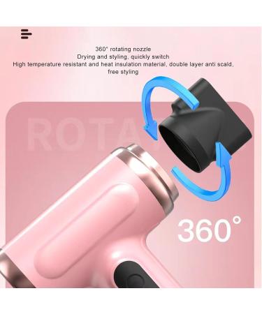 Hair Dryer 15000mAh Portable Hair Dryer USB Rechargeable Travel Hair Dryer with Concentrator Turbo Heat and Cold Shot Features 200W Cold Hot Wind for Fast Drying As Salon - Buy Online on SooperMarket.com