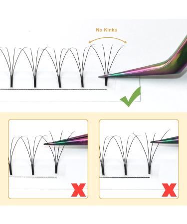 4D-0.07C 12mm Pre Made Fan Eyelash Extensions | Long Stem Russian Volume Lashes - Buy Online on SooperMarket.com