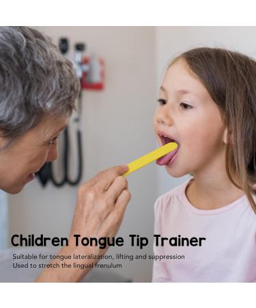 Children's Tip Trainer - Ergonomic Tongue Muscle Device for Language Development | Portable & Safe Yellow Resin - Buy Online on SooperMarket.com
