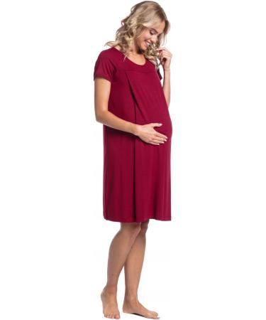 Happy Mama Labor Delivery Hospital Gown Breastfeeding Maternity 434p (Crimson, Size 12-14) - Buy Online on SooperMarket.com