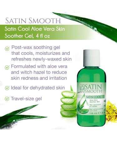 Buy SATIN SMOOTH Satin Cool Aloe Vera Skin Soother Gel - 4 fl oz 2-Pack | Soothing Skincare for All Skin Types - Buy Online on SooperMarket.com