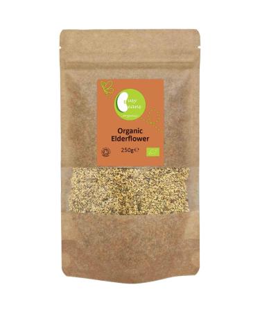Organic Elderflower - Certified Organic - by Busy Beans Organic (250g)