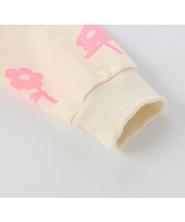 Girls Cotton Sweatshirt | Cute Flower Design | Long Sleeve Jumper for Kids 5-6 Years | Toddler Girl Casual Top - Buy Online on SooperMarket.com