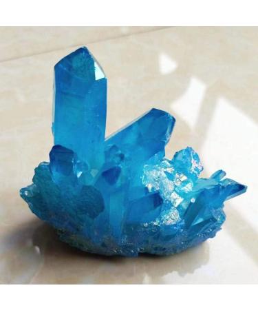 Natural Electroplated Quartz Raw Crystal Cluster for Decoration 200g-300g 1pc HOMEZHOU - Buy Online on SooperMarket.com