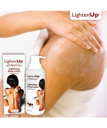 LightenUp Lactic Acid Lotion 13.5oz | AHA Body Cream for Dark Spot Reduction | with Shea Butter | For Women and Men - Buy Online on SooperMarket.com