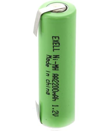 Exell 2-Pack 1.2V AA 2200mAh NiMH Rechargeable Batteries - High Power for Telecom UPS & Smart Grid Use - Buy Online on SooperMarket.com