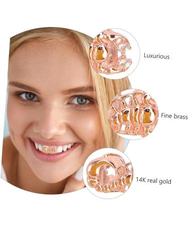 Gogogmee 1pc Scorpion Single Braces Hip Hop Costume Funny Party Dentures Photo Dentures Props 14k Toy Fashion 2X1cm Golden - Buy Online on SooperMarket.com