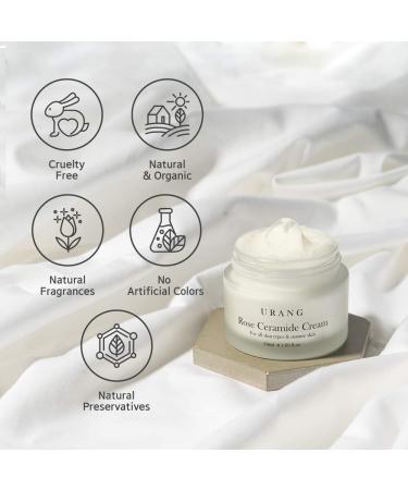 URANG Rose Ceramide Cream 1.69 oz | Organic Anti-Aging Moisturizer for Dry, Oily & Sensitive Skin - Buy Online on SooperMarket.com