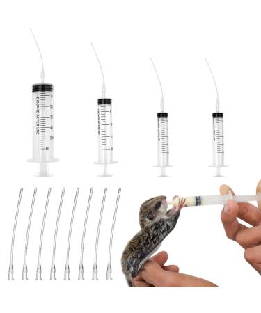Baby Bird Feeding Syringe Set 10ml 20ml 60ml Pet Parrot Feeding Syringe with Tubes Bird Syringe Feeder Measuring Syringe Tools for Feeding Small Animals Scientific Industrial Labs (10ml+20ml+60ml)