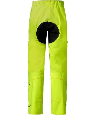 VAUDE Men's Moab Rain Pants - Neon Yellow | Lightweight Waterproof & Eco-Friendly Gear for Outdoor Adventures - Buy Online on SooperMarket.com