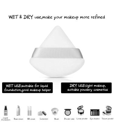 10-Piece Triangle Soft Powder Puff Set for Makeup - Body & Mineral Powder Tool - Buy Online on SooperMarket.com