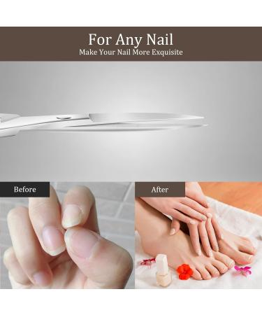 URAQT Nail Scissors Professional Stainless Steel Cuticle Scissors with Leather Pouch Sharp Manicure Scissors Pointed Beauty Scissors for Trimming Eyebrows Nose Hair Beard Finger & Toe Nail Care With Leather Case - Buy Online on SooperMarket.com